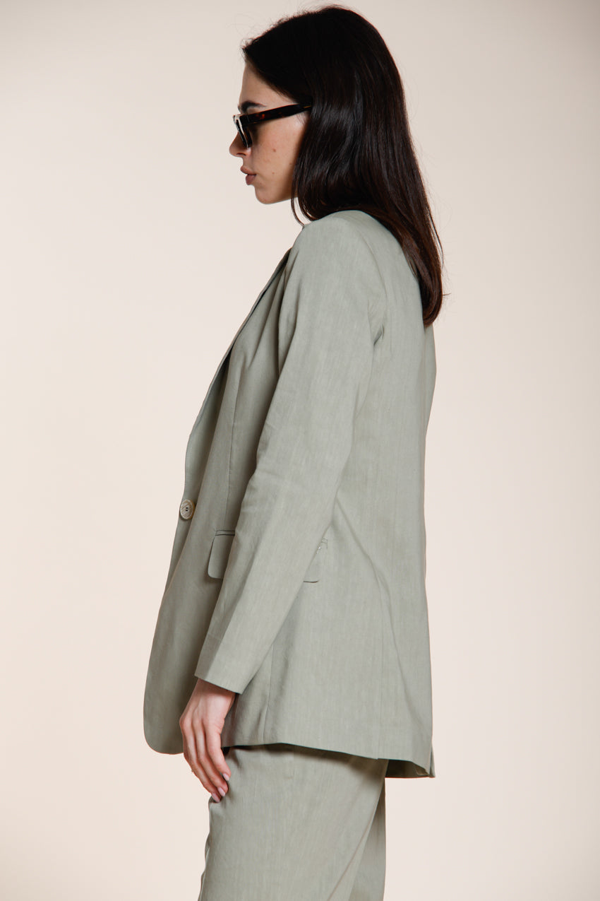 Irene blazer donna in tela misto lino e viscosa
