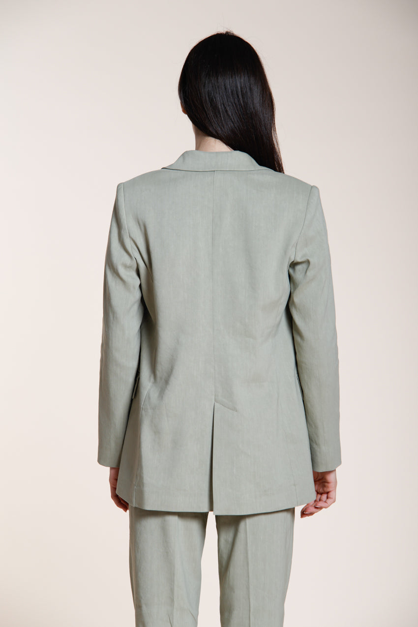 Irene women's blazer in linen and viscose blend canvas