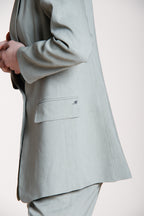 Irene women's blazer in linen and viscose blend canvas