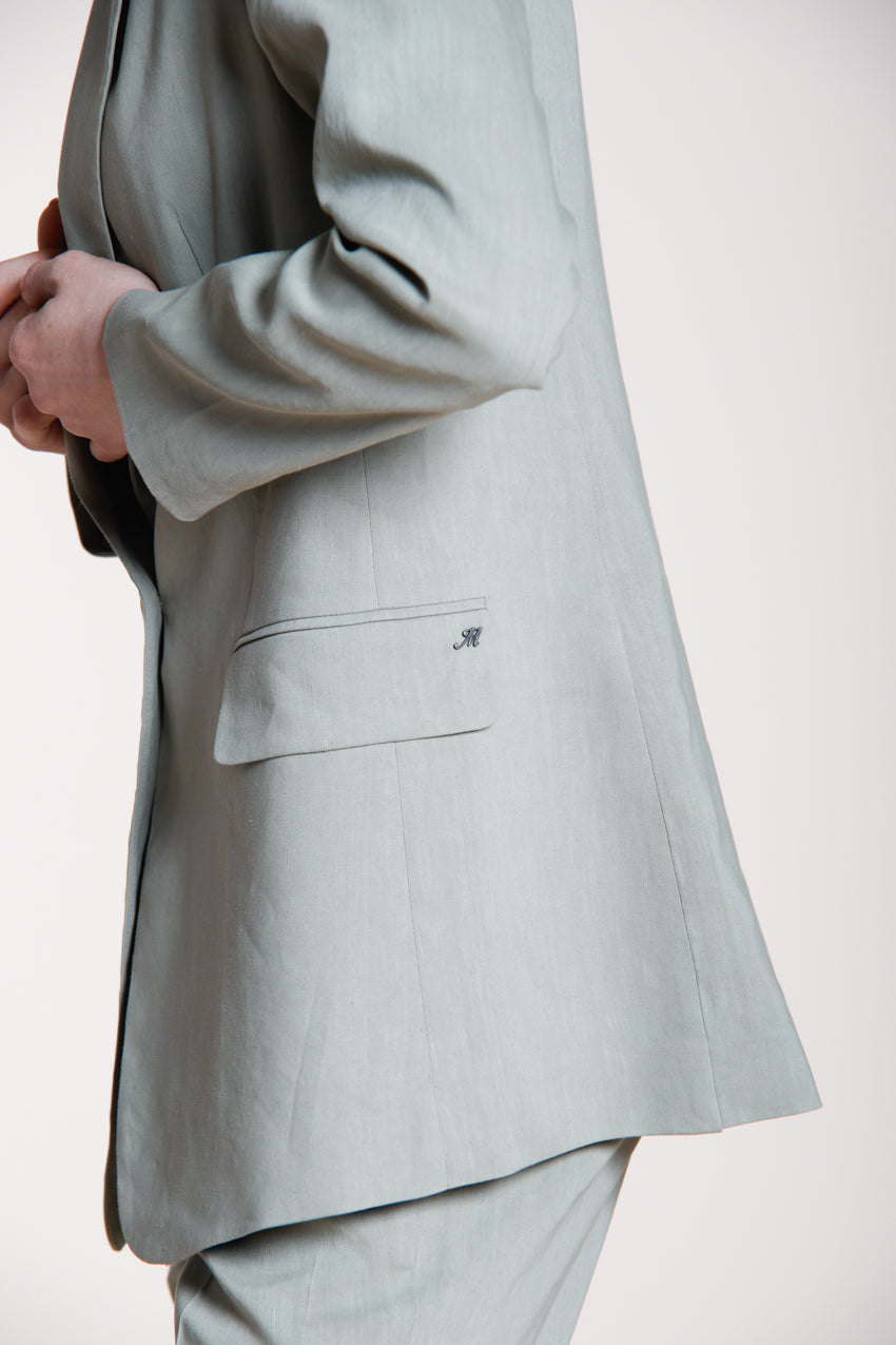 Irene blazer donna in tela misto lino e viscosa