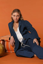  Irene blazer femme en lin et twill de coton