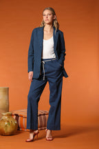 Irene blazer femme en lin et twill de coton