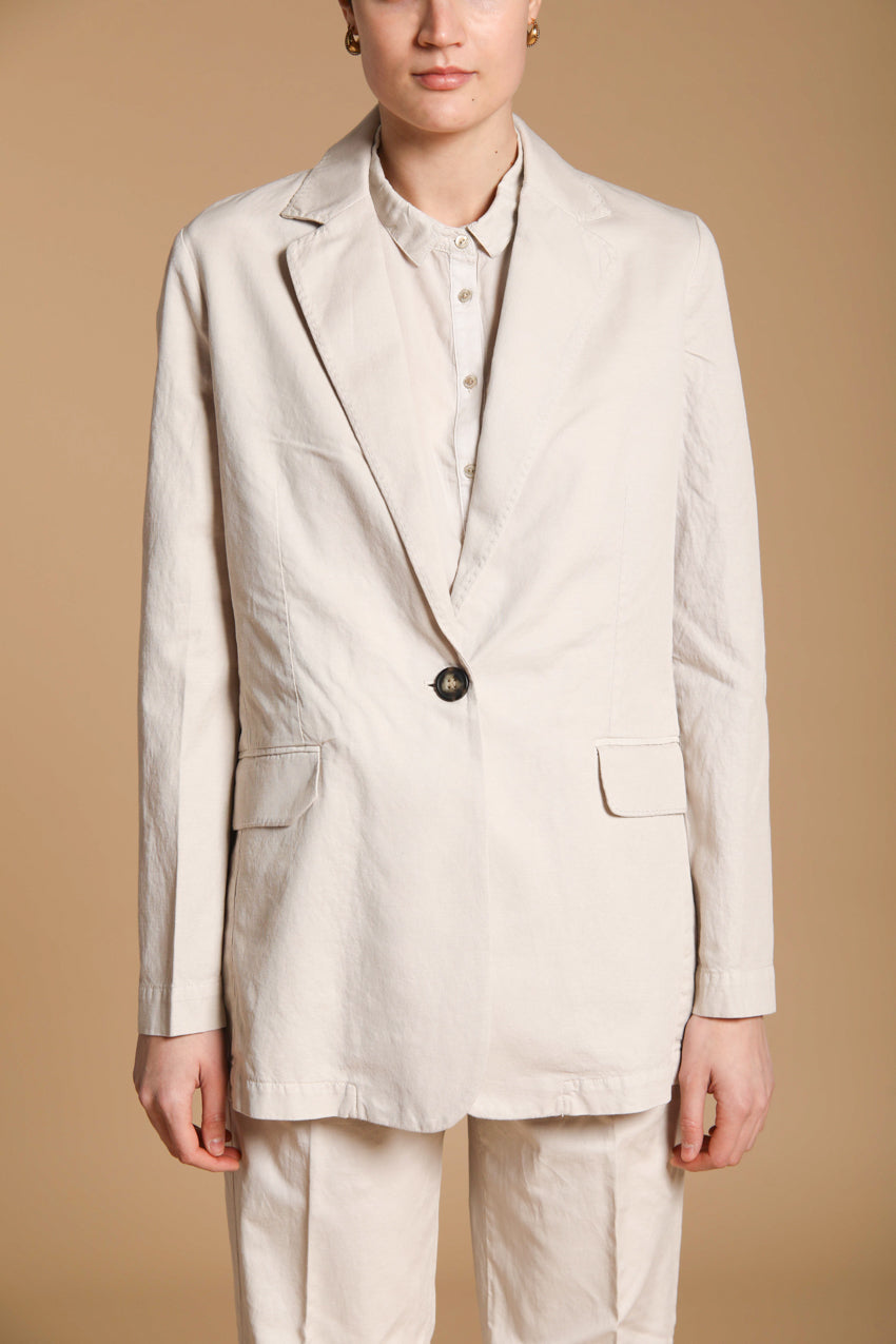  Irene blazer femme en lin et twill de coton