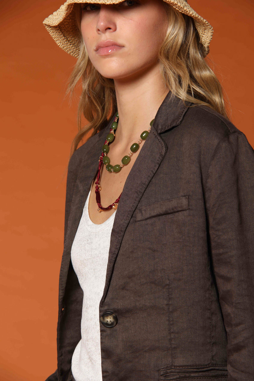  Irene blazer femme en lin et twill de coton