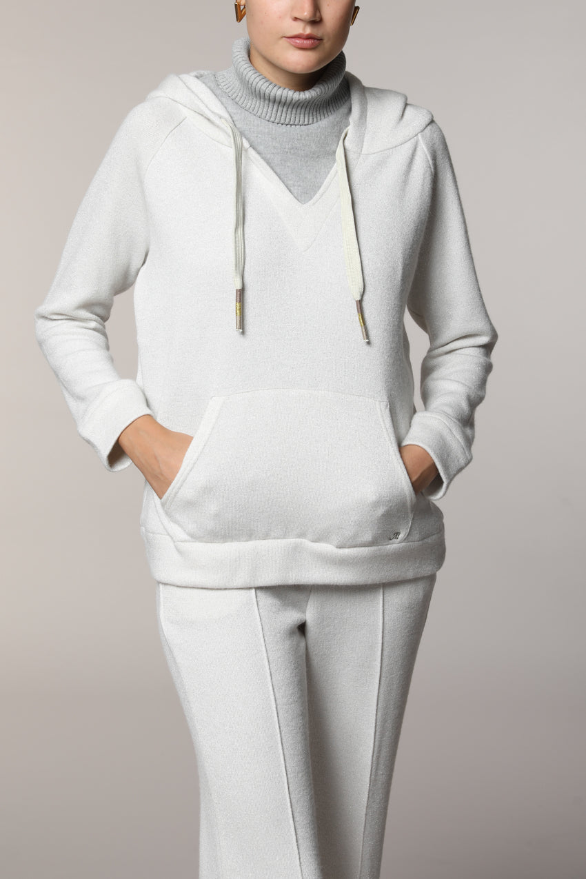 Hoodie sudadera con capucha de mujer en jersey con lurex