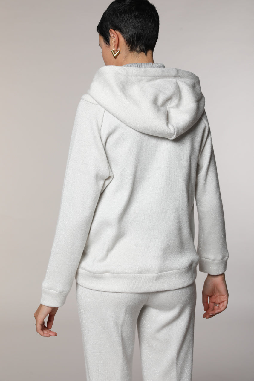 Hoodie sweat à capuche femme en jersey avec lurex