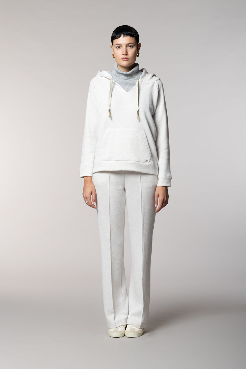 Hoodie sweat à capuche femme en jersey avec lurex