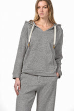 Hoodie sudadera de mujer en jersey efecto punto