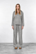Hoodie sudadera de mujer en jersey efecto punto