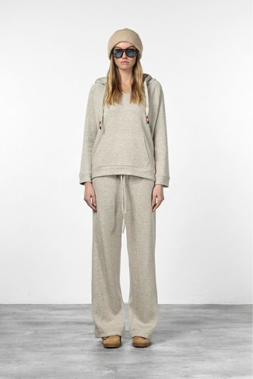 Hoodie sudadera de mujer en jersey efecto punto