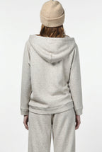Hoodie sweat femme en jersey effet maille