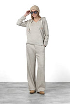 Hoodie sweat femme en jersey effet maille