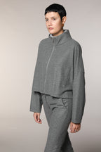 Nora cropped women’s sweatshirt in flannel jersey