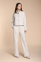 Foto 3 Nora felpa cropped donna in jersey flanella