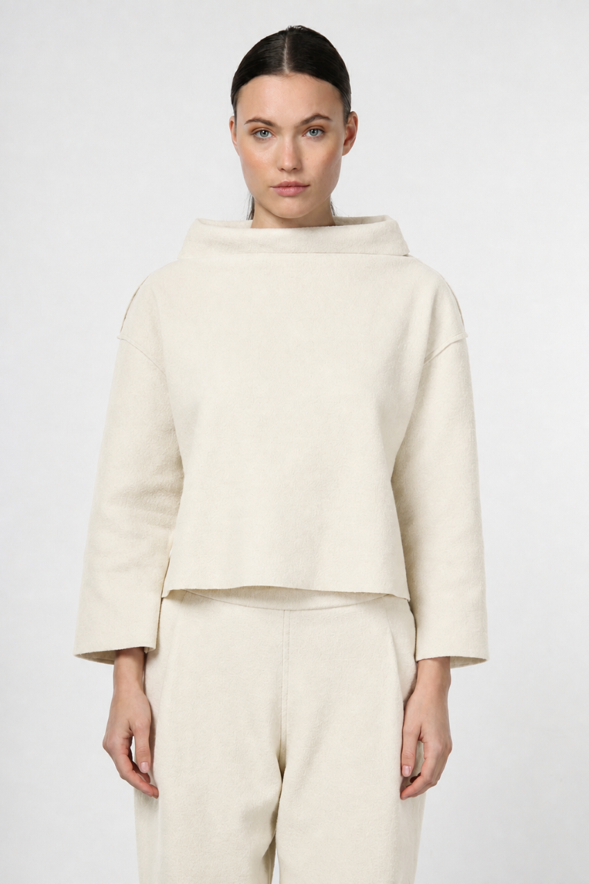 Nathi sweat femme en drap de laine