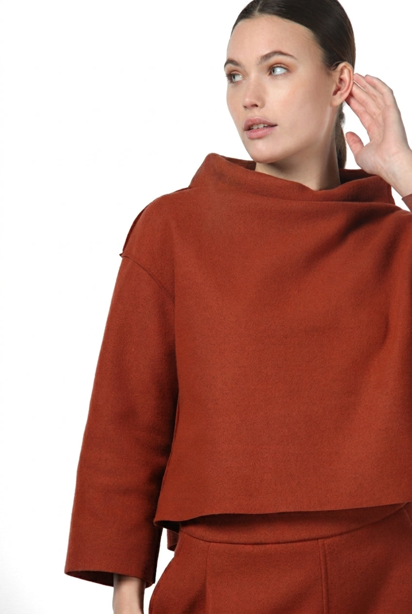 Nathi sudadera de mujer en paño de lana