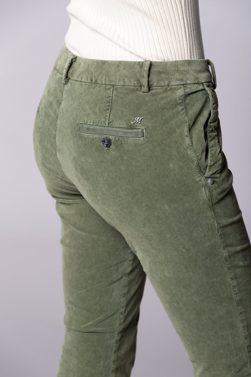 Jaqueline Archivio pantalón chino mujer en pana 1000 líneas slim fit