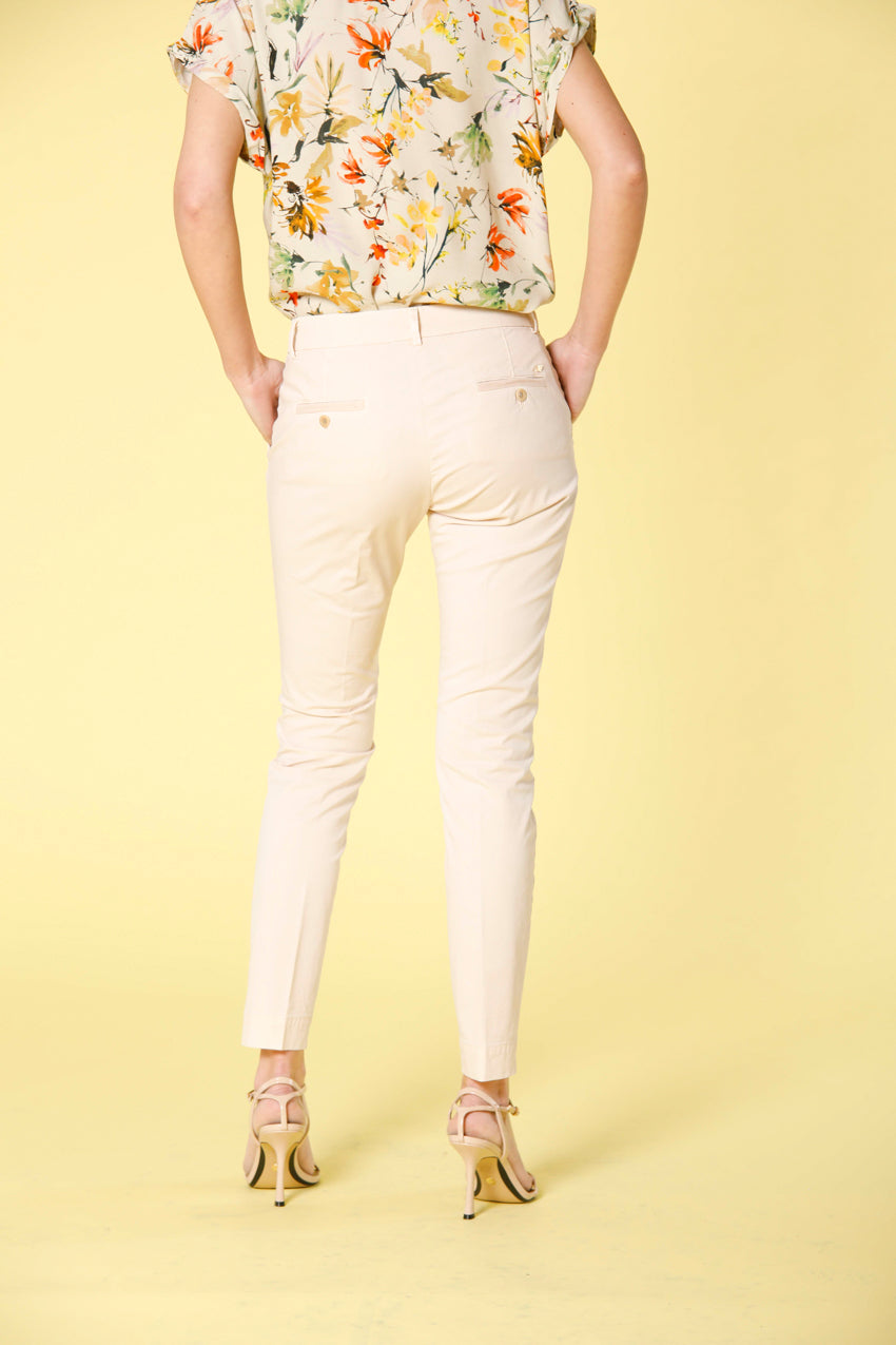 image 4 of women's chino pants in gabardine jaqueline archivio in pastelpink curvy fit by mason's