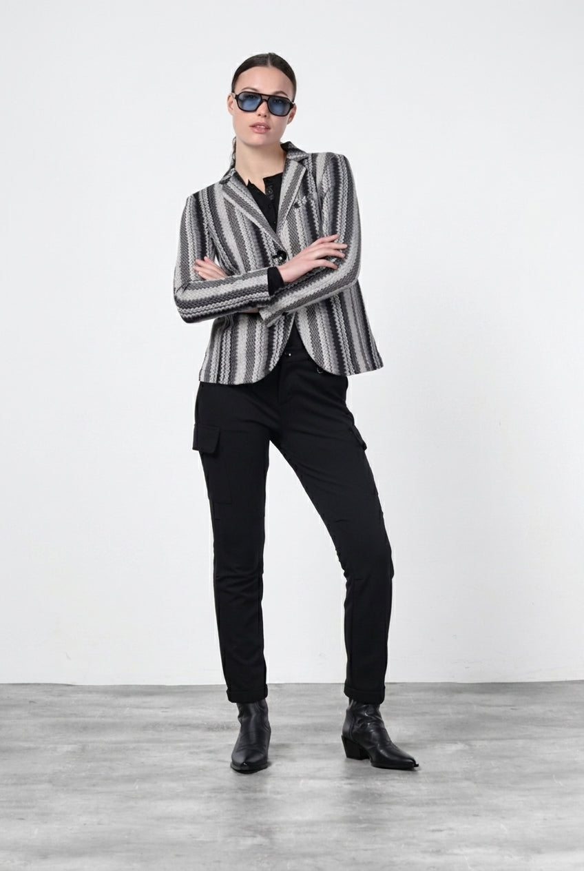 Chile City pantalone cargo donna in jersey tecnico slim fit