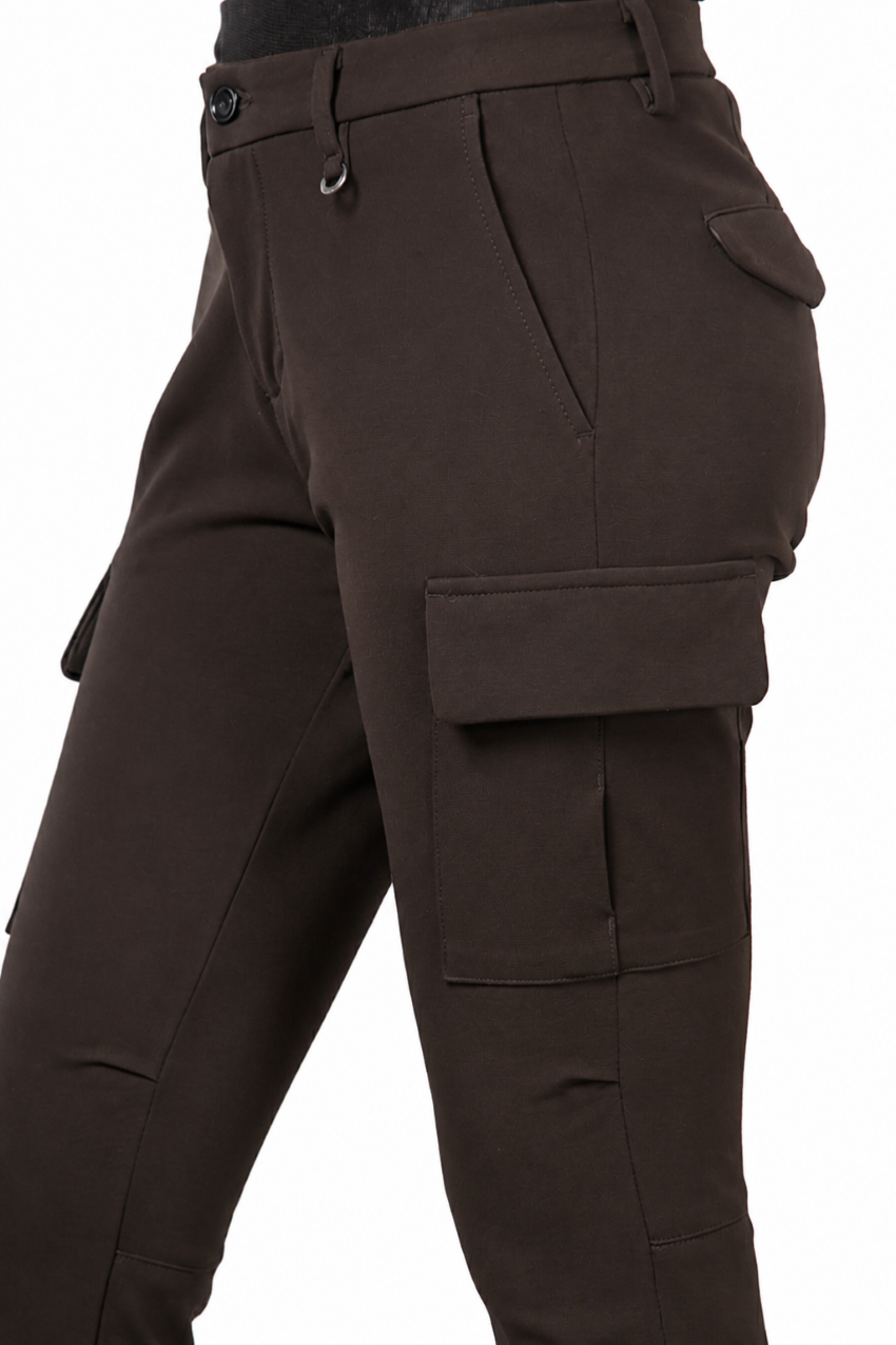 Chile City pantalon cargo femme en jersey technique slim fit