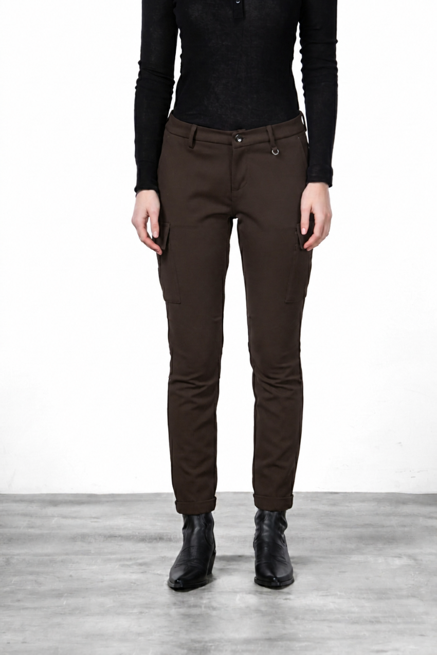 Chile City pantalon cargo femme en jersey technique slim fit