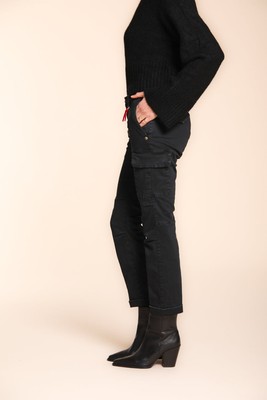 Chile City pantalón cargo mujer en raso slim fit