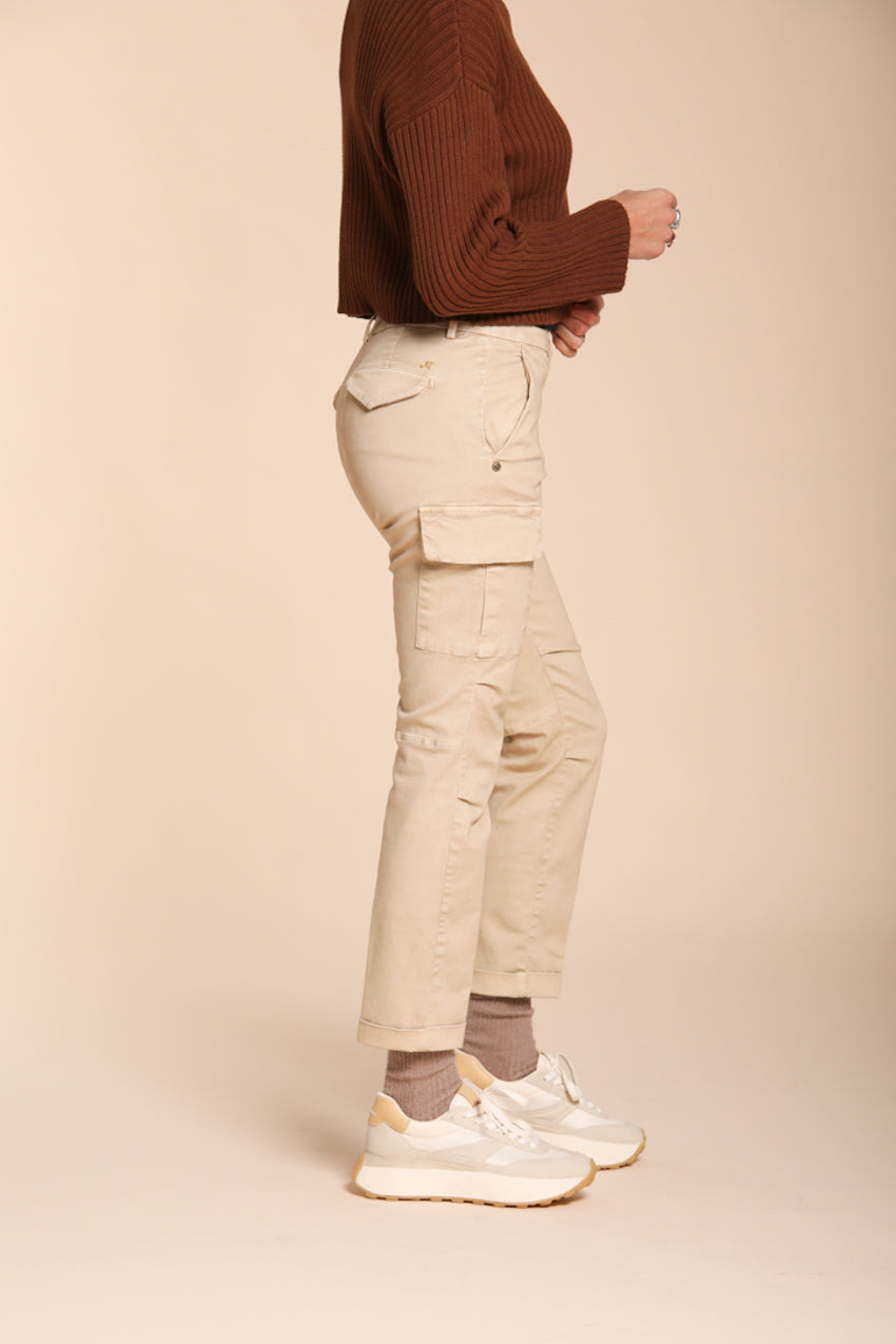 Chile City pantalón cargo mujer en raso slim fit