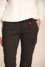 Chile City pantalone cargo donna in raso slim fit