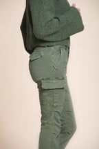 Chile City pantalon cargo femme en satin slim fit