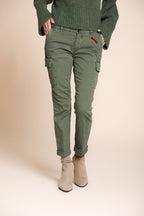 Chile City pantalon cargo femme en satin slim fit