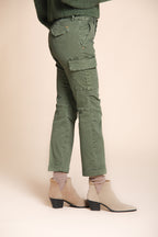 Chile City pantalon cargo femme en satin slim fit