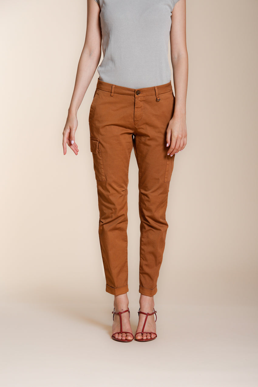 Chile City Hose Cargo Damen aus Stretch-Gabardine slim fit