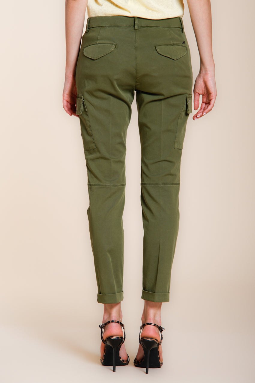 Chile City women's cargo pants in stretch gabardine slim fit