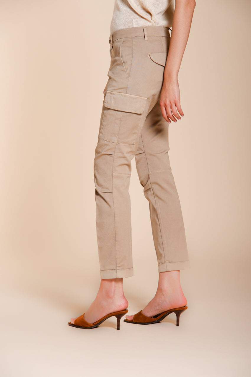 Chile City women's cargo pants in stretch gabardine slim fit