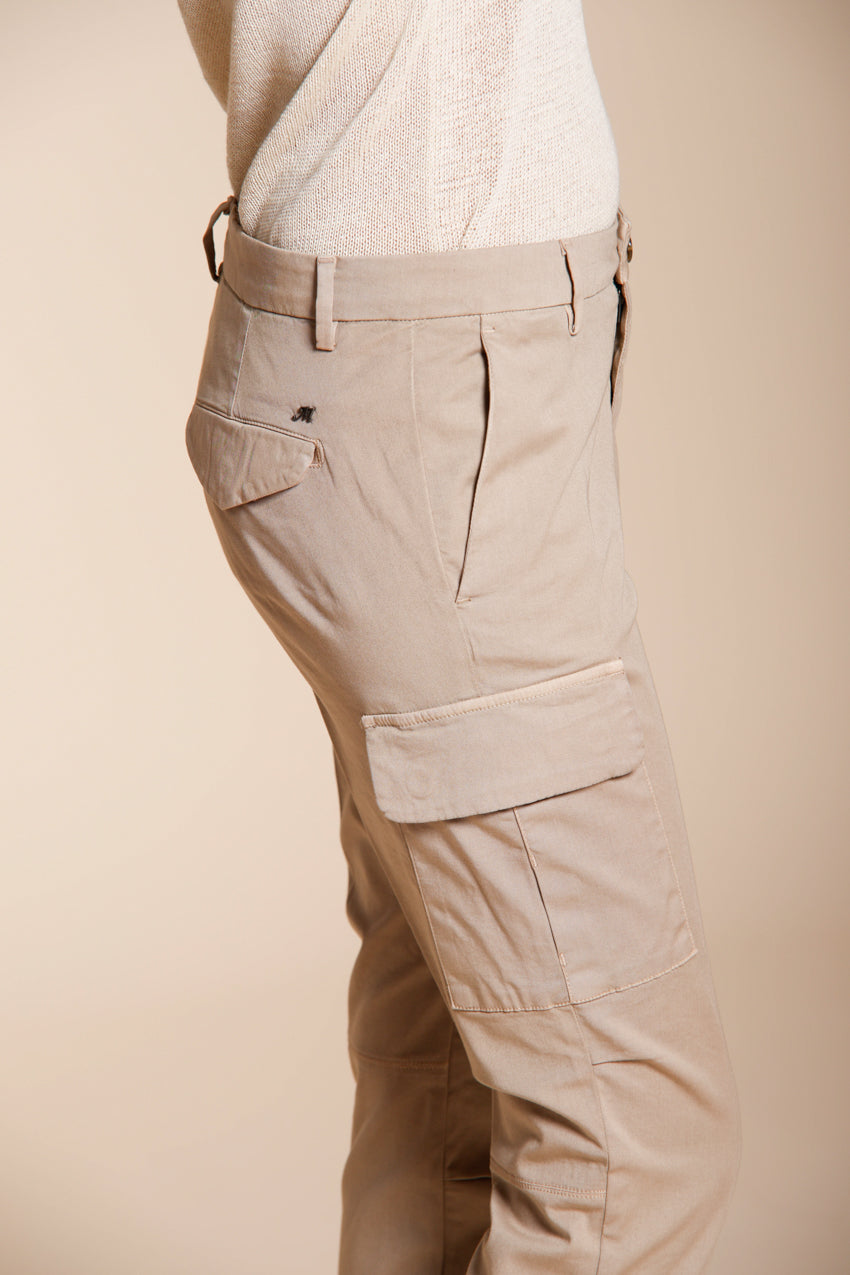 Chile City pantalon cargo femme en gabardine stretch slim fit