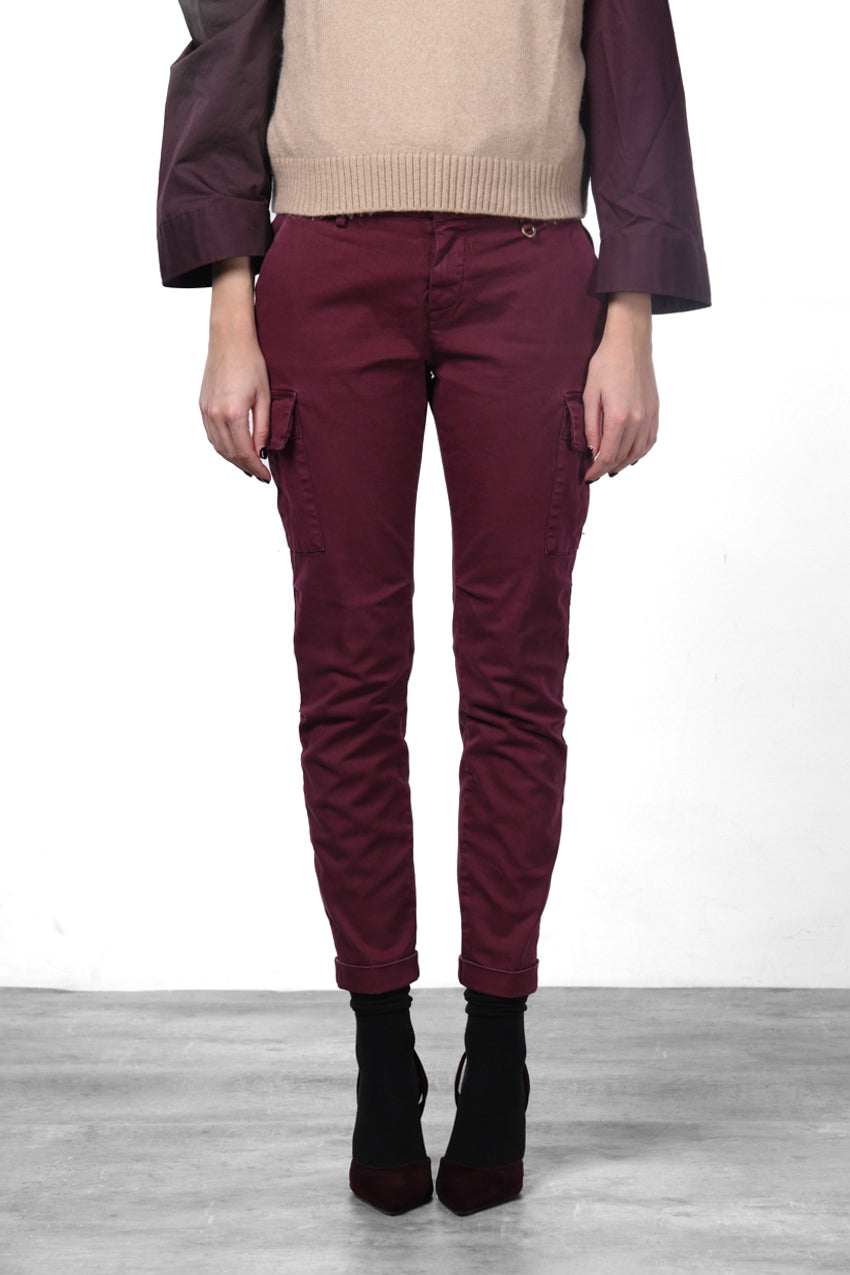 Chile City Damen-Cargohose aus Satin mit slim fit