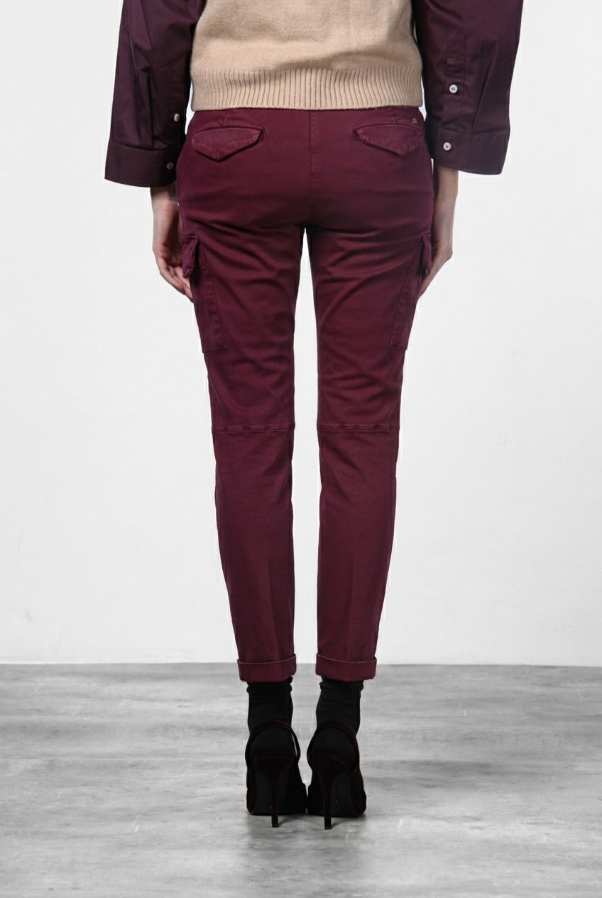 Chile City Damen-Cargohose aus Satin mit slim fit