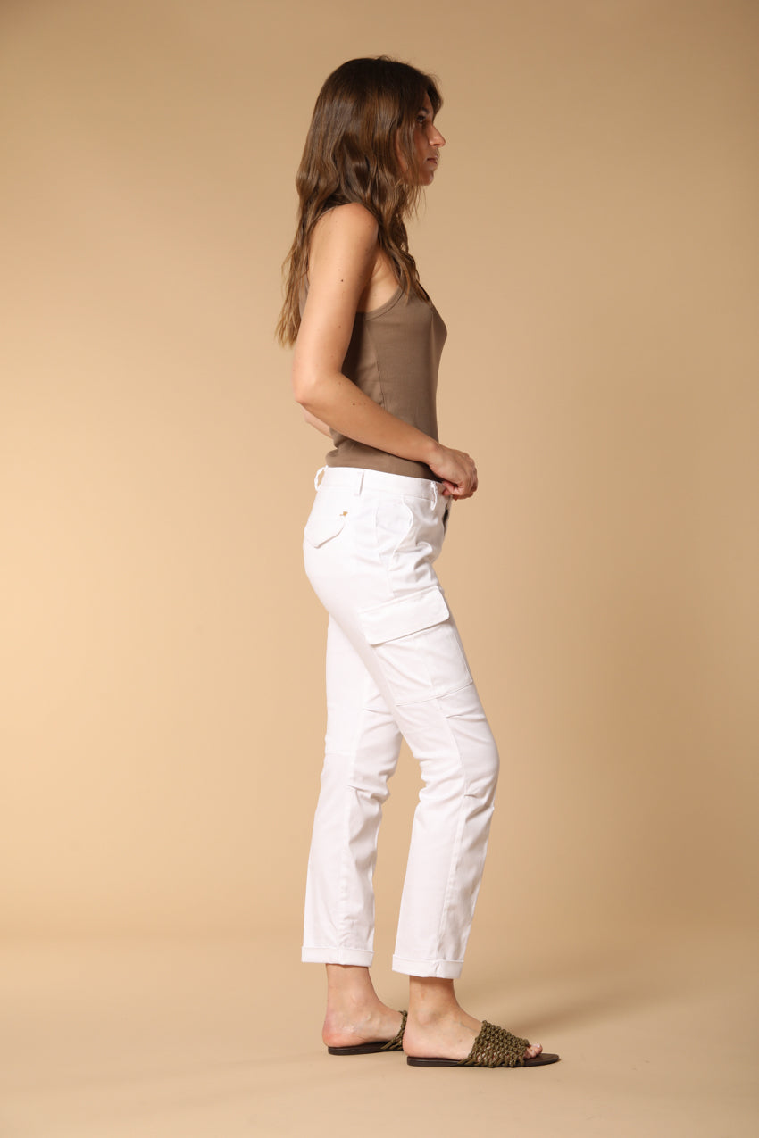 Chile City women's cargo pants in gabardine slim fit