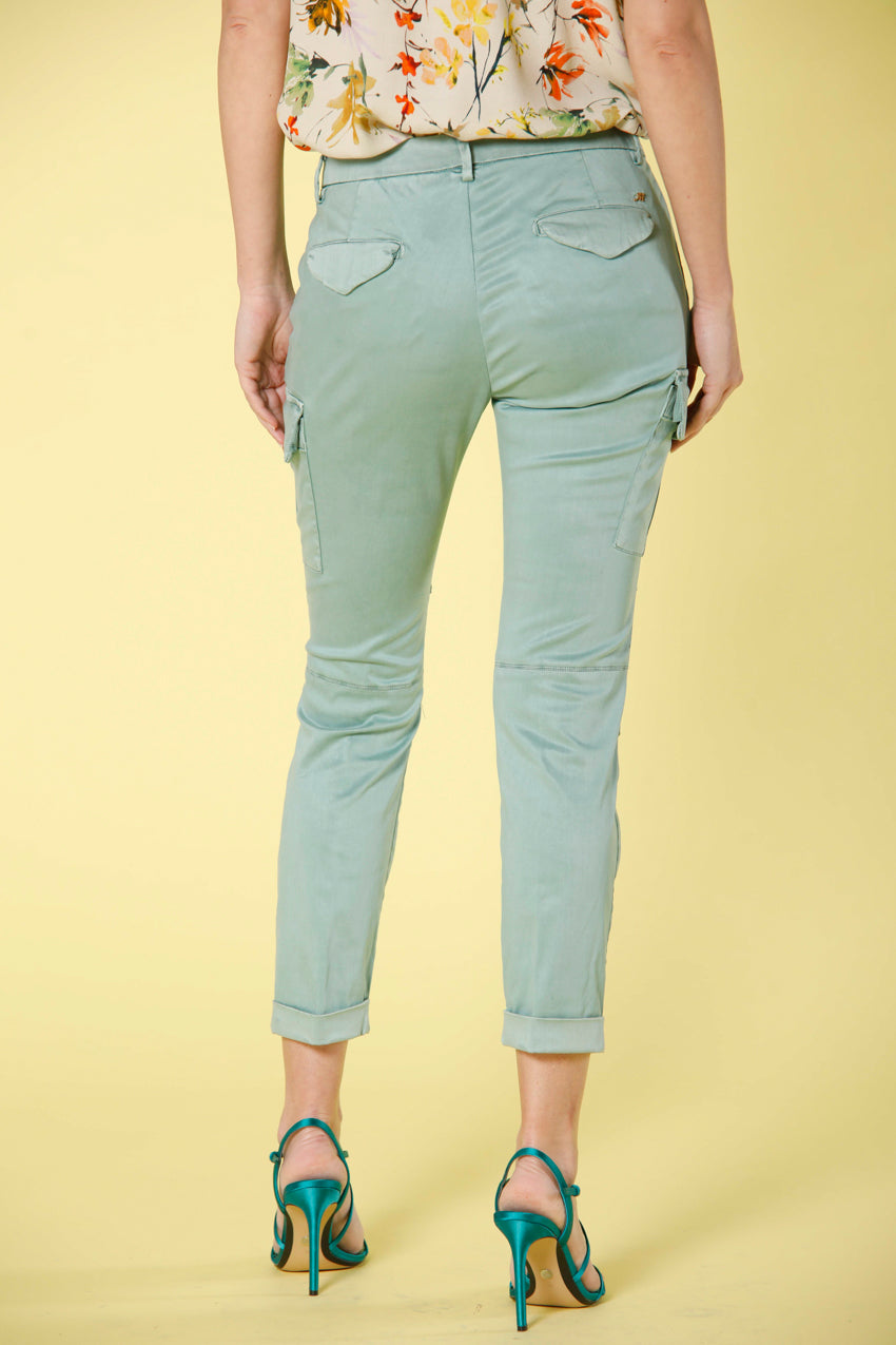 Bild 4 von Damen Cargohosen aus Mintgrünfarbe Stretch Satin, Chile City Modell von Mason's