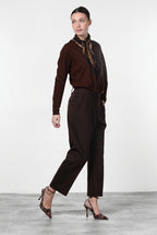 New York O Shape pantalon chino femme en jersey technique carrot fit