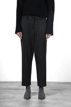 New York O Shape pantalon chino femme en jersey flanelle carrot fit