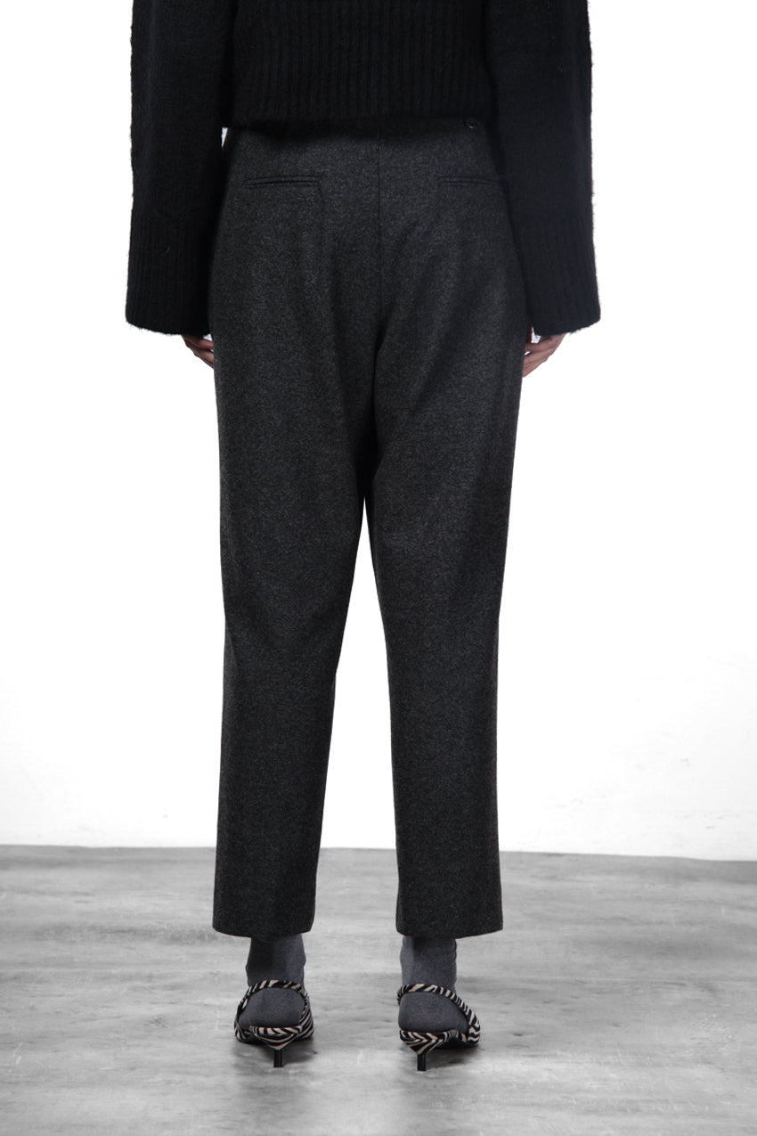 New York O Shape pantalon chino femme en jersey flanelle carrot fit