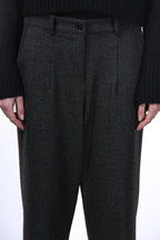 New York O Shape pantalon chino femme en jersey flanelle carrot fit