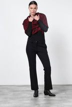 Kik Chinohose für Damen aus technischem Jersey mit slim fit