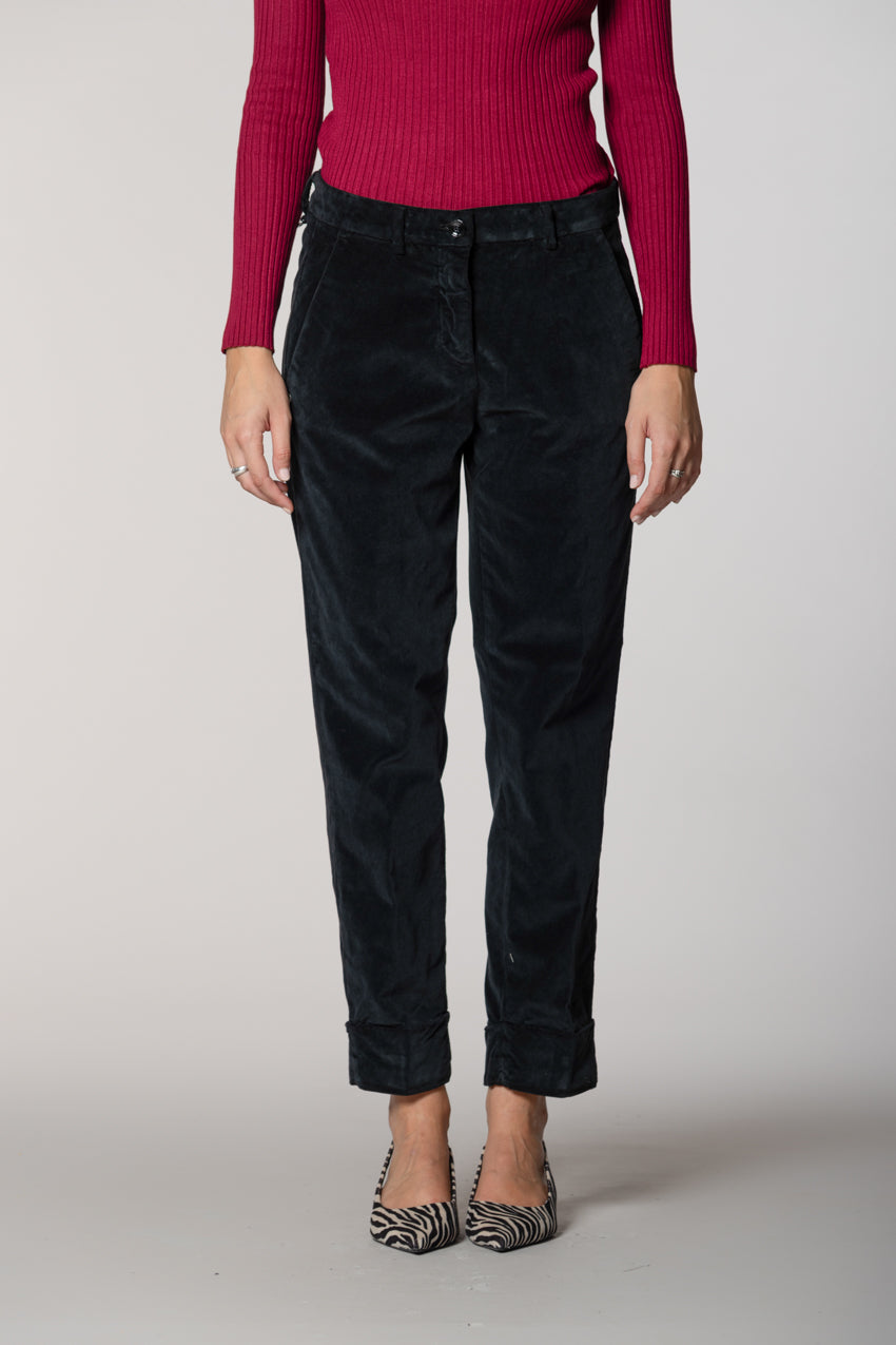 New York Carrot Damen-Chinohose aus Samt carrot fit