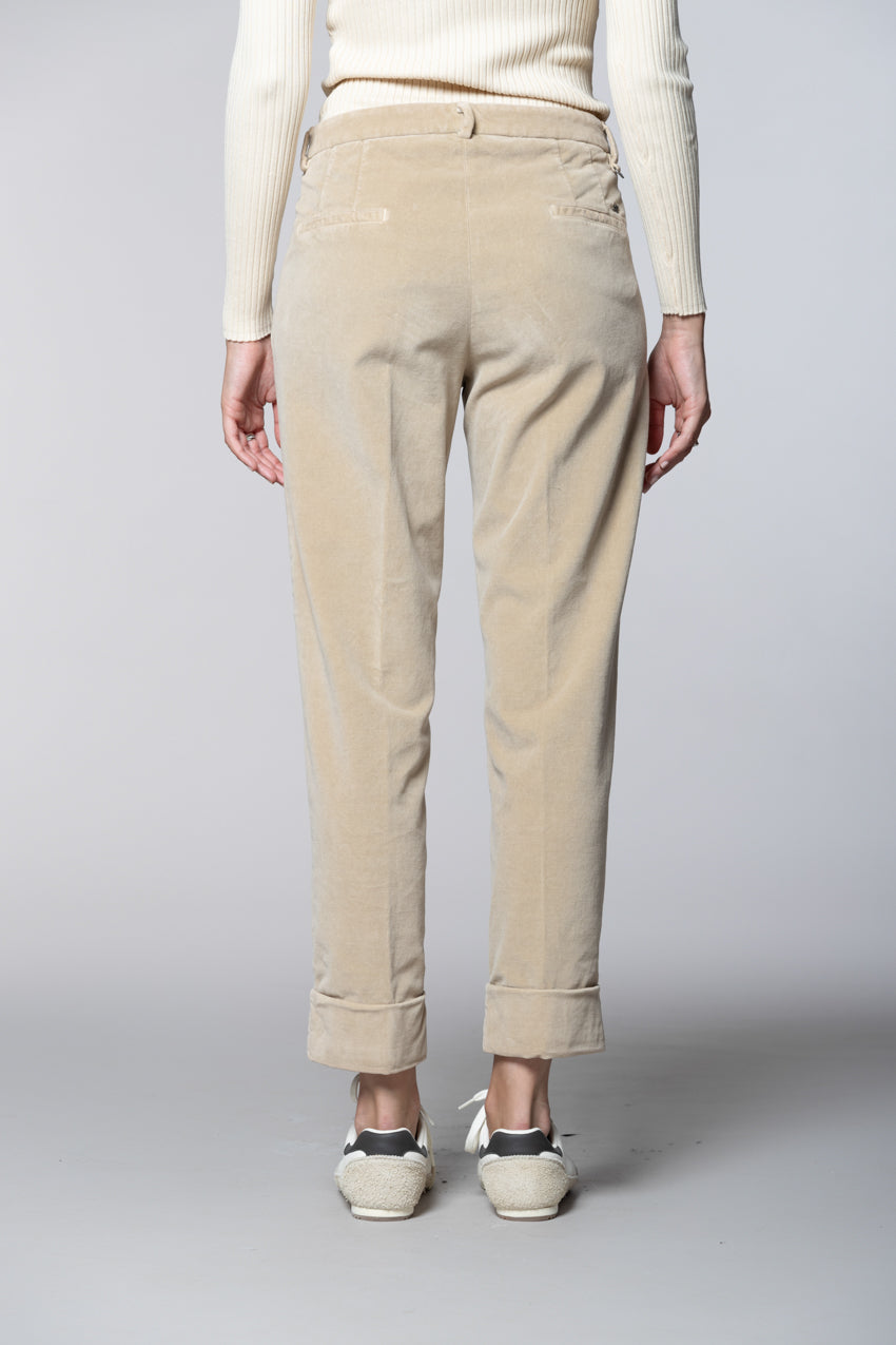 New York Carrot pantalon chino femme en velours carrot fit
