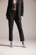 Foto 3 New York Carrot pantalone chino donna in jersey gessato carrot fit