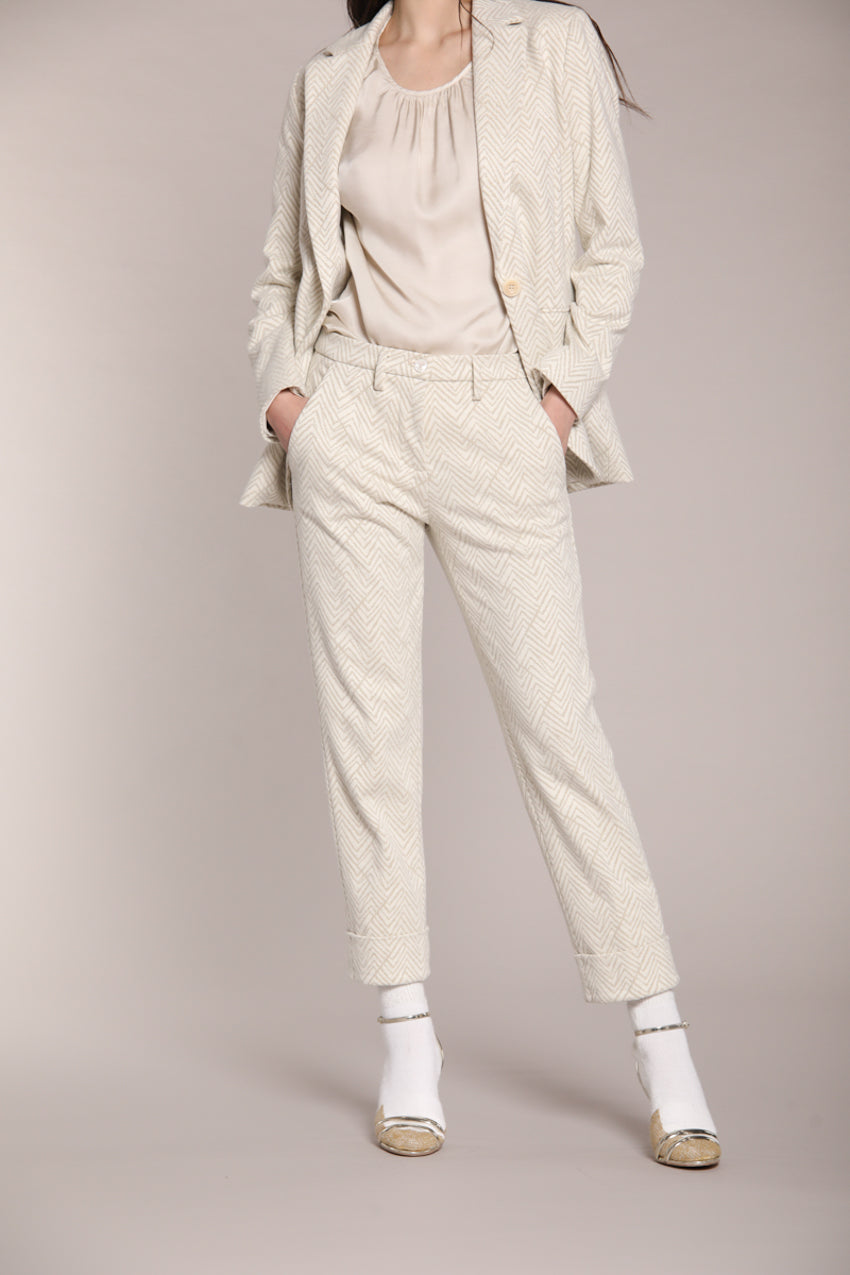 Foto 3 New York Carrot pantalone chino donna in jersey lurex carrot fit