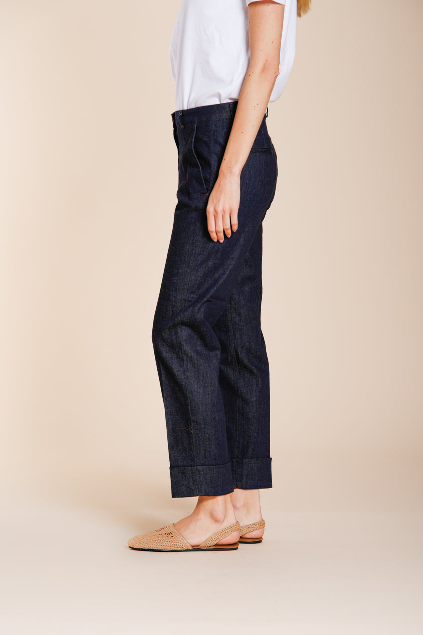 New York Carrot pantalone chino donna in denim carrot fit