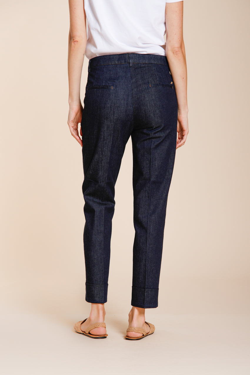 New York Carrot pantalone chino donna in denim carrot fit